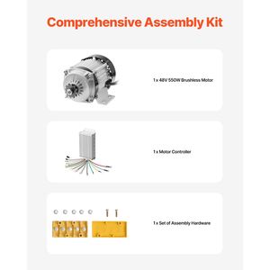 Kit de Motor Eléctrico sin Escobillas de 500W, 48V, 2700rpm, Controlador de Alta Velocidad para Go Karts, Bicicletas Eléctricas, Motocicletas y Scooters - Product Image 5