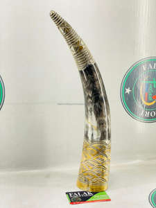 Corne Viking Sculptée de Luxe pour Boire Logo Personnalisé Style Nautique pour Bière et Eau en provenance d'Inde de Falak World Export - Product Image 2