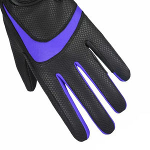 Gants d'équitation en cuir pour hommes, couleur unie, fermeture auto-agrippante, accessoires d'équitation, coupe régulière - Product Image 5