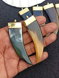 Handmade Buffalo Horn Pendant Sustainable Fashion Jewelry Premium Natural Material with Elegant Decorative Appeal - Product Image 2
