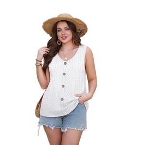Womens Tank <b>Tops</b> Loose Casual Summer <b>Tops</b> Eyelet V Neck Basic Sleeveless Shirts Trendy 2026 - Product Image 1