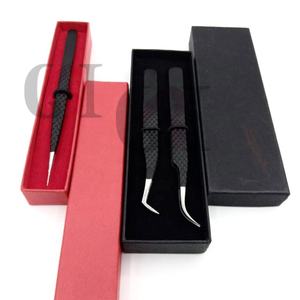 Pinzas Profesionales GETUP BROSONS IMPEX para Extensión de Pestañas, con Recubrimiento de Polvo Negro, Diseño Recto, Agarre de Diamante y Punta Curva - Product Image 1