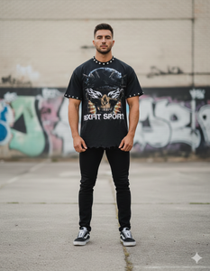 เสื้อยืดแห้งเร็ว ลูกค้าต้องการมากที่สุด งานสกรีนโลโก้ด้วยคริสตัลแบบกำหนดเอง เสื้อผ้าสตรีทแวร์ ดีไซน์สวยที่สุด เสื้อยืดทรงครอปแบบบ็อกซี่ - Product Image 4