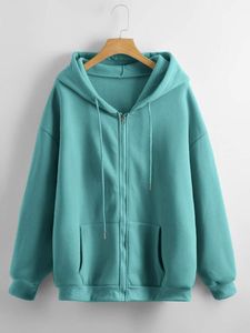 <b>Women</b> Oversized Zip Up Hoodie With <b>Soft</b> Fleece Lining Quick Dry And Comfortable Ladies Zipper <b>Hoodies</b> For Girls - Product Image 2