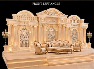 Telón de Fondo para Bodas de Estilo Romano y Griego, Decoración Elegante para Escenarios de Boda, MDF de Lujo, Estilo Bollywood, Telón de Fondo para Recepciones, EE. UU. - Product Image 3