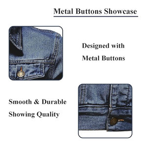 แจ็คเก็ตยีนส์ผู้ชายสไตล์วินเทจ แจ็คเก็ตยีนส์คลาสสิกพร้อมกระเป๋าหลายช่อง ผ้าผสมฝ้ายทนทาน สวมใส่สบาย - Product Image 5