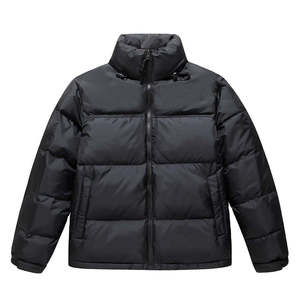 Blouson d'été matelassé pour homme, coupe-vent décontracté à capuche avec blocs de couleur et fermeture éclair, en polyester épais avec doublure en élasthanne/polyester - Product Image 4