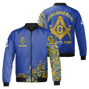 Chaqueta Masónica Personalizada Blue Lodge Master Mason, Chaqueta Bomber, Tallas S-5XL, Alta Calidad, Hecha a Medida, Manga Larga, Sublimada, 2026 - Product Image 4