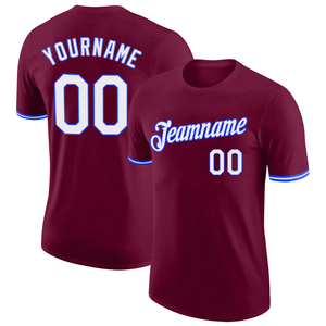 Camiseta de Béisbol Sublimada Color Borgoña con Nombre y Número del Equipo, Jersey de Entrenamiento |   Ropa Deportiva Personalizada Unisex de Alto Rendimiento - Product Image 2