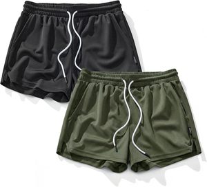 Shorts Bermuda Homme Noir en Polyester avec Cordon de Serrage, Taille Mi-Haute, Couleur Unie, Poches, Tissu Tricoté, Idéal Basketball, Séchage Rapide - Product Image 2