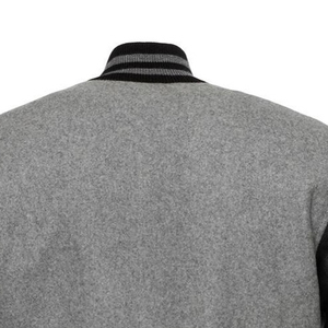 แจ็คเก็ตวาร์ซิตี้คุณภาพสูงสั่งทำพิเศษ ตัวเสื้อทำจากผ้าขนสัตว์ แขนเสื้อทำจากหนัง ทรงเข้ารูปลำลองสำหรับผู้ชาย แจ็คเก็ตเลตเตอร์แมน แจ็คเก็ตเบสบอล CP-MLJ-02 - Product Image 5