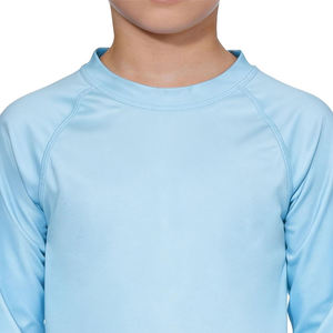 Men's Light Blue Long Sleeve <b>Raglan</b> <b>T</b>-<b>Shirt</b> Regular Fit Quick Dry Knitted Polyester Casual O-Neck Solid Color - Product Image 3