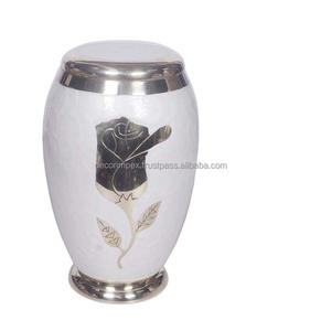White Finis Latest Design Wholesale Decorative Metal Cremation Urn <b>Memorial</b> Urn with Polished Design at wholesale price - Product Image 1