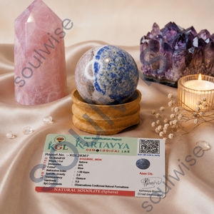 Sphère de cristal de sodalite bleue, boule de pierre précieuse polie, pierre naturelle, décoration pour la maison, cadeau - Product Image 5