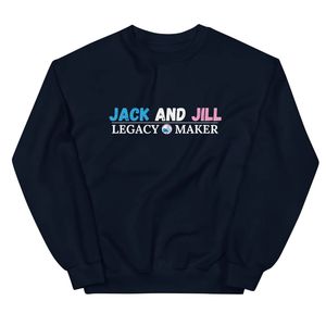 เสื้อสเวตเชิ้ตแขนยาวคอกลมลายกราฟิก Jack and Jill Unisex Legacy Maker สวมใส่สบายๆ สั่งทำได้ ขายส่งเสื้อผ้า - Product Image 1