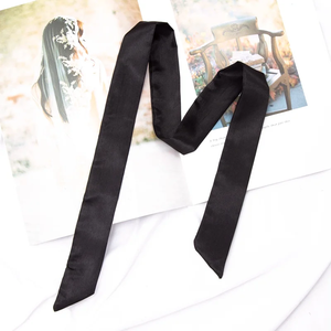 30 Colors Women Narrow Long Scarf 100x4cm Solid Color Chiffon Red Tie Black Bag Ribbon Headband Choker Streamer Lady <b>Accessories</b> - Product Image 3