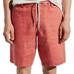 Pantalones cortos de hombre de algodón 100% de alta calidad al por mayor personalizados último diseño de cintura media patrón sólido ropa informal servicio OEM - Product Image 1