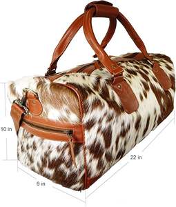 Sac de voyage de nuit en cuir véritable de qualité supérieure avec fermeture éclair, design tendance, grande capacité, léger - Fabricant pakistanais - Product Image 6