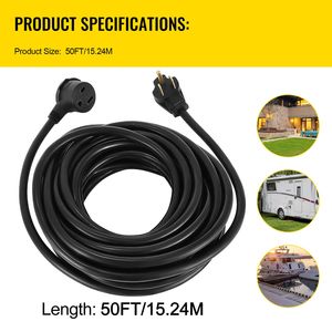 Cavo di Prolunga per Saldatrice Portatile 30 Amp 50 ft in Rame Puro Resistente NEMA 6-50P 10/3 AWG 250V 7500W Nuovo 2023 - Product Image 6