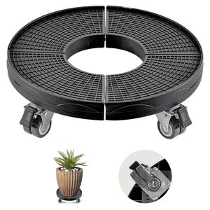 Carrello Portarifiuti Resistente con 4 Ruote Bloccabili Regolabili da 15-22,8 Pollici, Capacità di Carico 440 libbre, Base a Rulli per Bidoni - Product Image 1