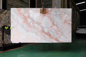 فاخر لأربعة مواسم معكرون وردي روزاليا تصميم حديث حجر وردي طبيعي لطاولة زينة منضدة لوح حائط - Product Image 5