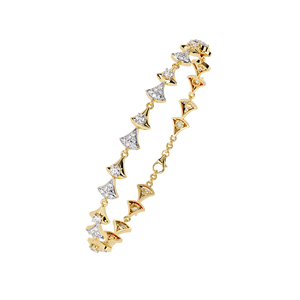 14kt Rose Gold <b>Bracelet</b> 1.26ct Round Fancy Lab Grown Diamonds Geometric Fan <b>Inspired</b> Pattern Party Gift Jewelry Wristwear - Product Image 2