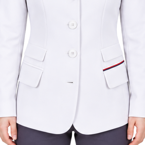 White Equestrian <b>Jacket</b> for <b>Women</b> Slim Fit Riding Blazer Professional Horse Riding Competition Coat Custom Wholesale Equestrian - Product Image 5