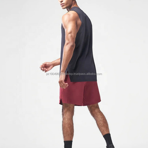 Débardeur de sport pour homme en nylon et élasthanne de haute qualité, à séchage rapide, couleur unie, vente en gros - Product Image 3