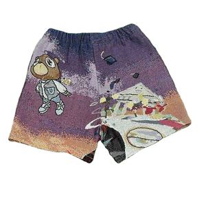 กางเกงขาสั้นผ้าทอคุณภาพสูงสำหรับผู้ชาย สไตล์สตรีทแวร์ ระบายอากาศได้ดี ดีไซน์แบบผ้าห่ม แฟชั่นลำลอง - Product Image 3