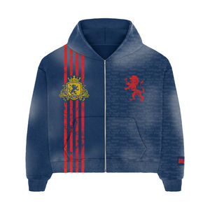 Chándal Vintage de Felpa Francesa de 500 GSM con Lavado Ácido |   Conjunto de Tallas Grandes y Peso Pesado |   Impresión Personalizada OEM - Product Image 6