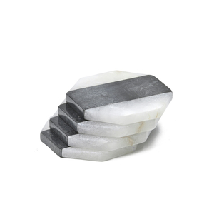 Moonstone Elegance Alabaster Coaster Set Hand Polished Natural Stone Drink Mats Premium Dining Decor Collection at Bulk Price - Product Image 2