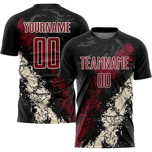 สีที่กำหนดเองพิมพ์ลายเต็มรูปแบบ - ชุดเสื้อฟุตบอลโพลีเอสเตอร์ตาข่าย 100% แบบระบายความชื้น - ชุดฟุตบอลสำหรับผู้ชายที่ช่วยระบายความชื้น - Product Image 2