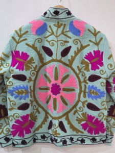 Abrigo Casual de Invierno para Mujer, Estilo Bohemio, Ecológico, Bordado Suzani, de Algodón, Talla Grande, Manga Larga, Cuello Redondo, Estampado Floral - Product Image 3