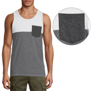 <b>Mens</b> Breathable Knitted Gym <b>Singlet</b> 100 Percent Cotton Solid Quick Dry Fitness Tank Top Custom OEM - Product Image 5