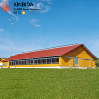 Kits de construction en métal galvanisé, hangar à volailles préfabriqué en acier, ferme multi-usages pour bétail, excellente circulation naturelle de l'air