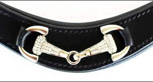 Banda Frontal para Caballo Más Vendida, Acolchada Suave con Doble Decoración de Cristal, Directo del Proveedor, Banda Frontal de Cuero Personalizable - Product Image 2