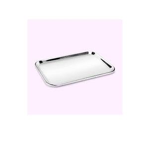 Bandeja de Servicio Metálica Decorativa Hecha a Mano de Estilo Moderno y Calidad Premium con Bordes Lisos Multifuncional para Bodas y Diwali - Product Image 1