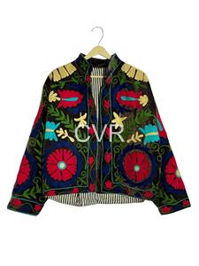 Abrigo de Terciopelo Estilo Bohemio, Manga Larga, Cuello Mandarín, Bordado Floral a Mano, Talla Grande, Ropa Exterior para Mujer, Otoño - Product Image 1