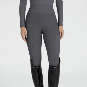 Wholesale Womens Horse Riding Leggings <b>Full</b> Seat Silicone Anti <b>Slip</b> Mesh Panel Spandex Jodhpurs Custom Design OEM Factory - Product Image 1