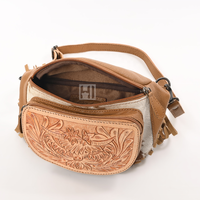 Sac banane en cuir de vachette bohème, sac de voyage à bandoulière avec franges en daim