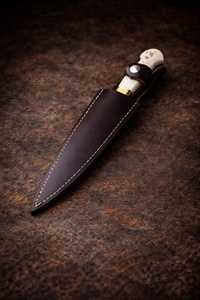 Handmade Yakut <b>Knife</b> With <b>Bone</b> <b>Handle</b> And Brass Guard Stainless Steel Spear Point Blade For Outdoor Use - Product Image 2