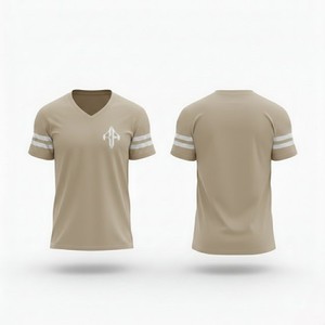 เสื้อเจอร์ซีย์อเมริกันฟุตบอลคุณภาพสูงสำหรับผู้ชาย คอวี ผ้าโพลีเอสเตอร์ 100% ระบายอากาศได้ดี แห้งเร็ว สีพื้น รุ่น RIVIAN - Product Image 1