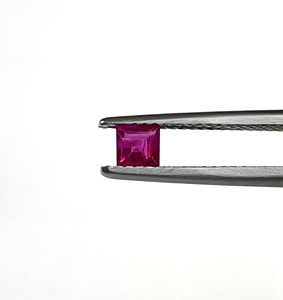 High Quality Natural Burma <b>Ruby</b> Heated Calibration Size 3.0-3.5mm Square Cut Reddish Pink Color Loose Gemstone for Jewellery - Product Image 3