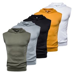 Novedad 2024: Sudadera sin mangas para hombre, venta al por mayor, tela de algodón, térmica, de secado rápido, antibacteriana, transpirable, para gimnasio y deportes. - Product Image 1