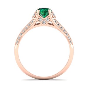 REYES Exquisite 925 Sterling <b>Silver</b> GRA Certified Moissanite and <b>Emerald</b> Gemstone <b>Ring</b> Luxury Birthstone Fine Jewelry For Women - Product Image 4