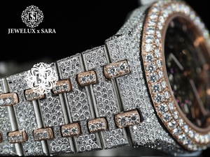 Montre de luxe pour homme sertie de diamants Moissanite, style Hip Hop, idéale pour un cadeau d'anniversaire, des festivals et les soirées - Product Image 6