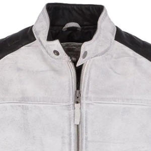 Men's Luxury Real <b>Suede</b> <b>Leather</b> <b>Jacket</b> Contrast Color Two-Tone Biker Motorcycle Racing Slim Fit Stand Collar Outerwear Coat - Product Image 6