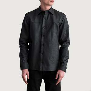 Stylish men's <b>real</b> <b>leather</b> <b>jacket</b> featuring a classic slim-fit cut, multiple utility pockets, and durable hardware throughout. - Product Image 3
