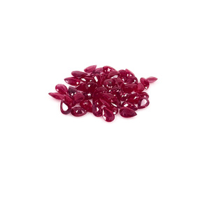 Rubis naturels de Birmanie non traités, formes poire calibrées 5x7mm, pierres précieuses de rubis naturelles facettées en vrac pour la fabrication de bijoux, prêtes à l'emploi - Product Image 5
