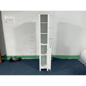 Mobiletto da Bagno Alto 170 cm con Ripiani Regolabili, 1 Porta, Antiribaltamento, Armadio Autoportante con Scomparti Aperti per Cucina - Product Image 2